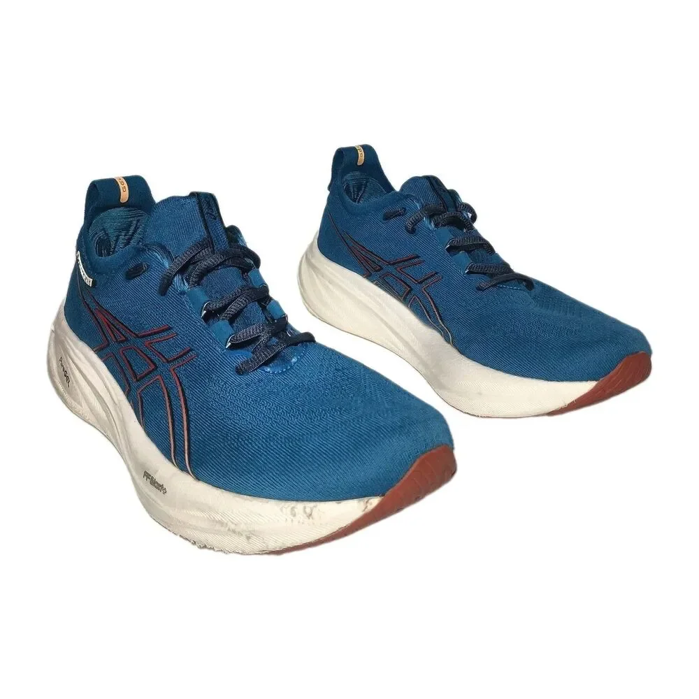 ASICS Gel-Nimbus 26 Rich Navy/Faded Orange Running Shoes 1011B794 Men's Size 9.5